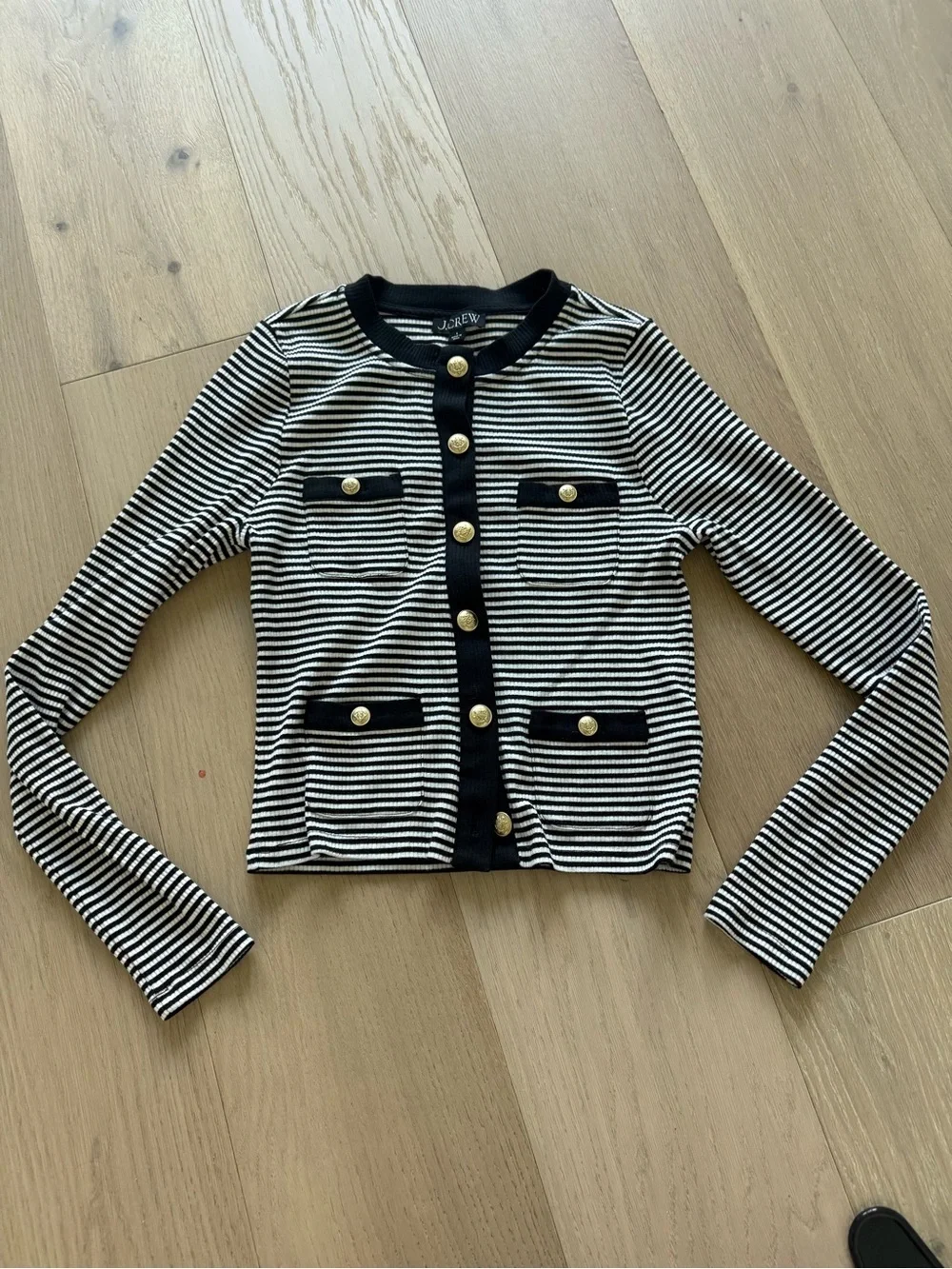 J. Crew Vintage rib lady jacket in stripe